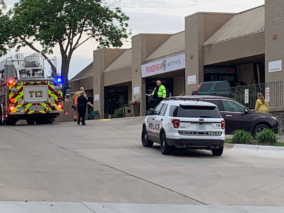 An SUV crashes into the side of a southeast Lincoln business Tuesday.