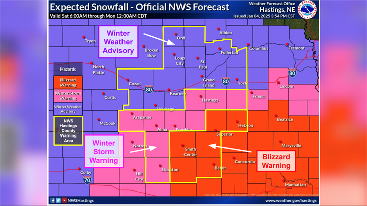 Blizzard Warnings, Winter Storm Warnings issued ahead of major snow storm