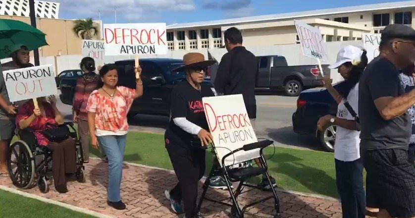 Protests outside Cathedral continue