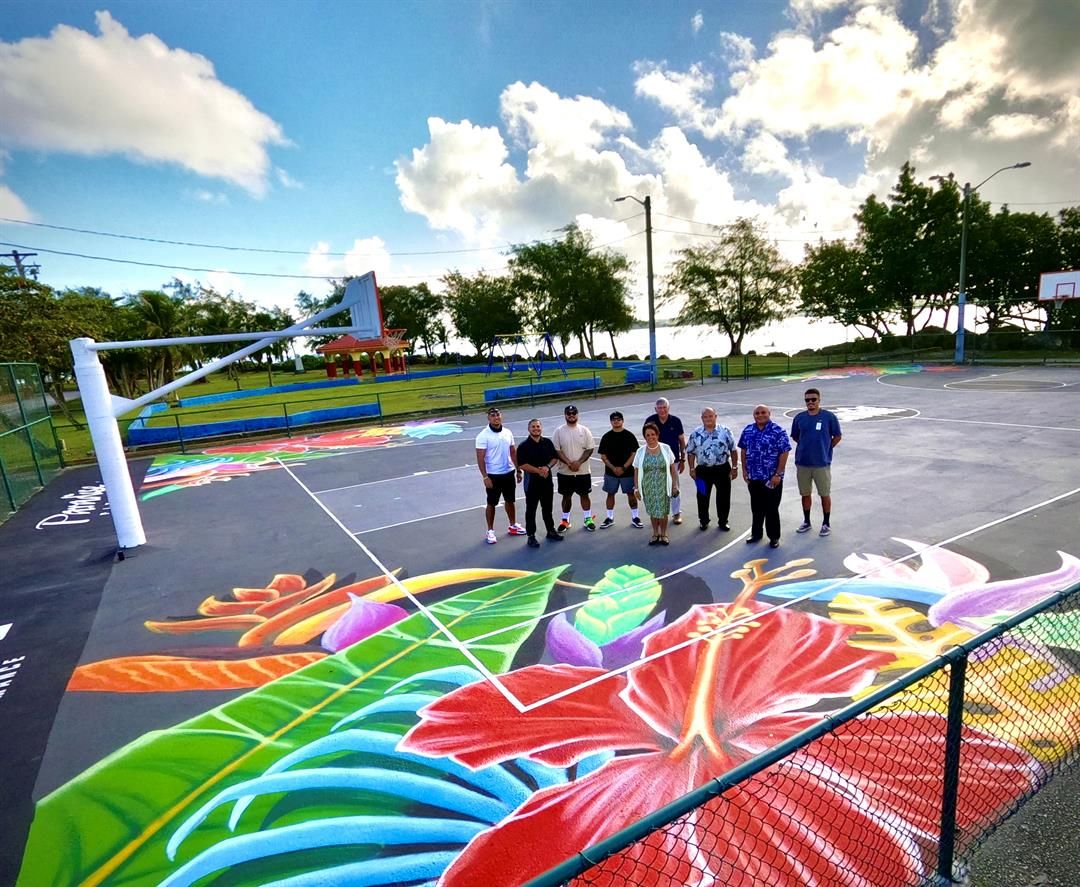 Crowns Guam, Paradise Fitness adopts Paseo basketball court