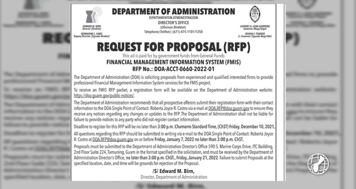 RFP finally issued for financial management system - KUAM