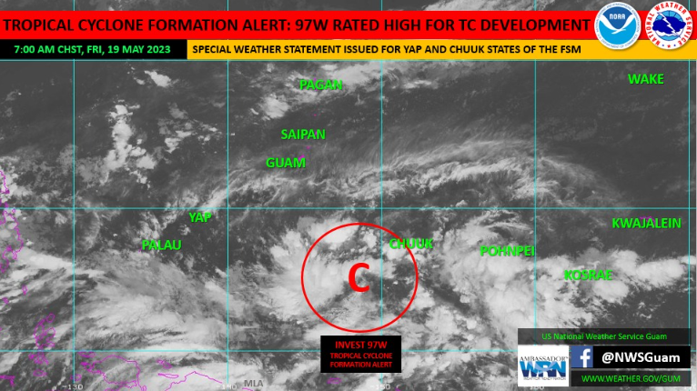 System could pass near or over Marianas early next week