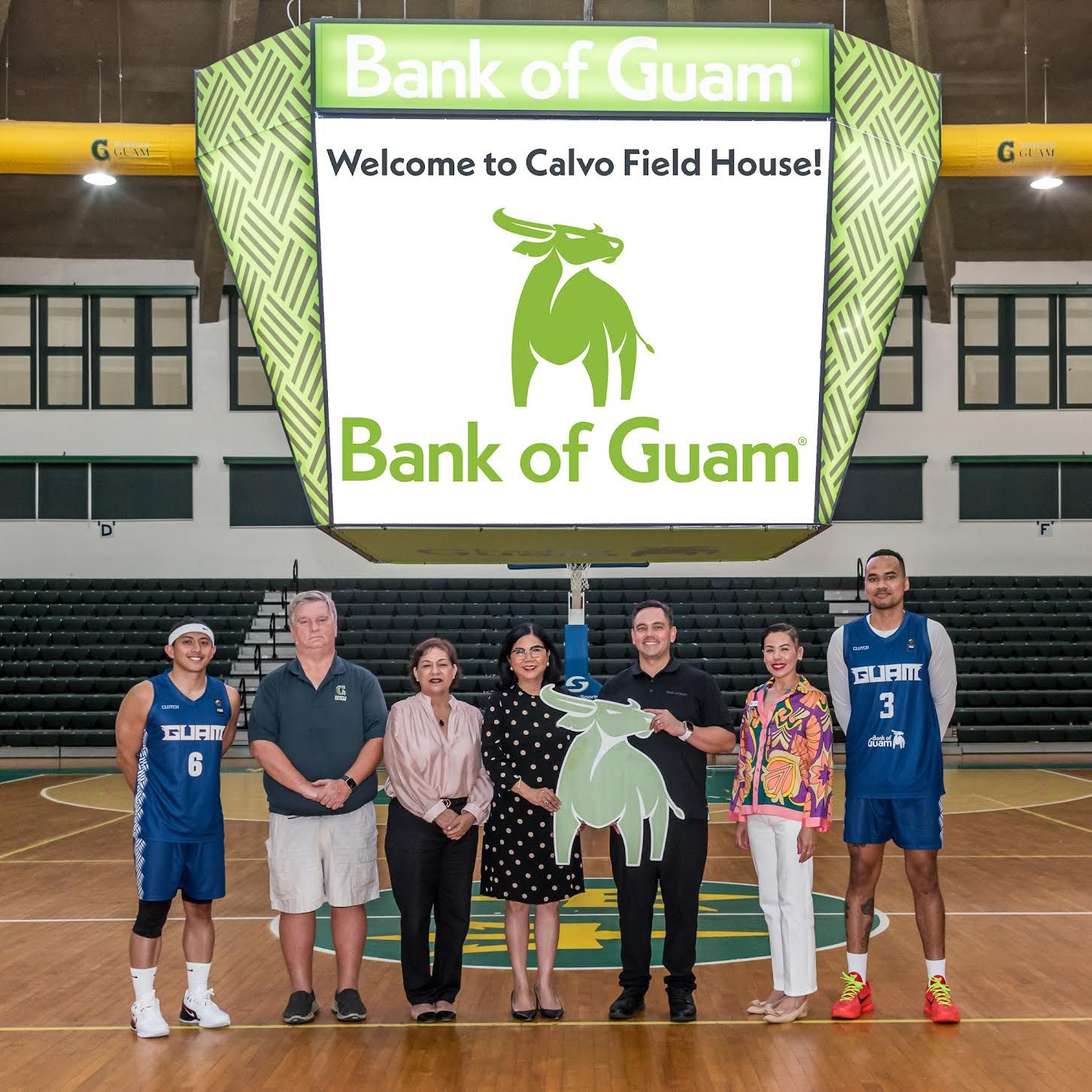 Bank of Guam invests in new digital scoreboard at the University of Guam