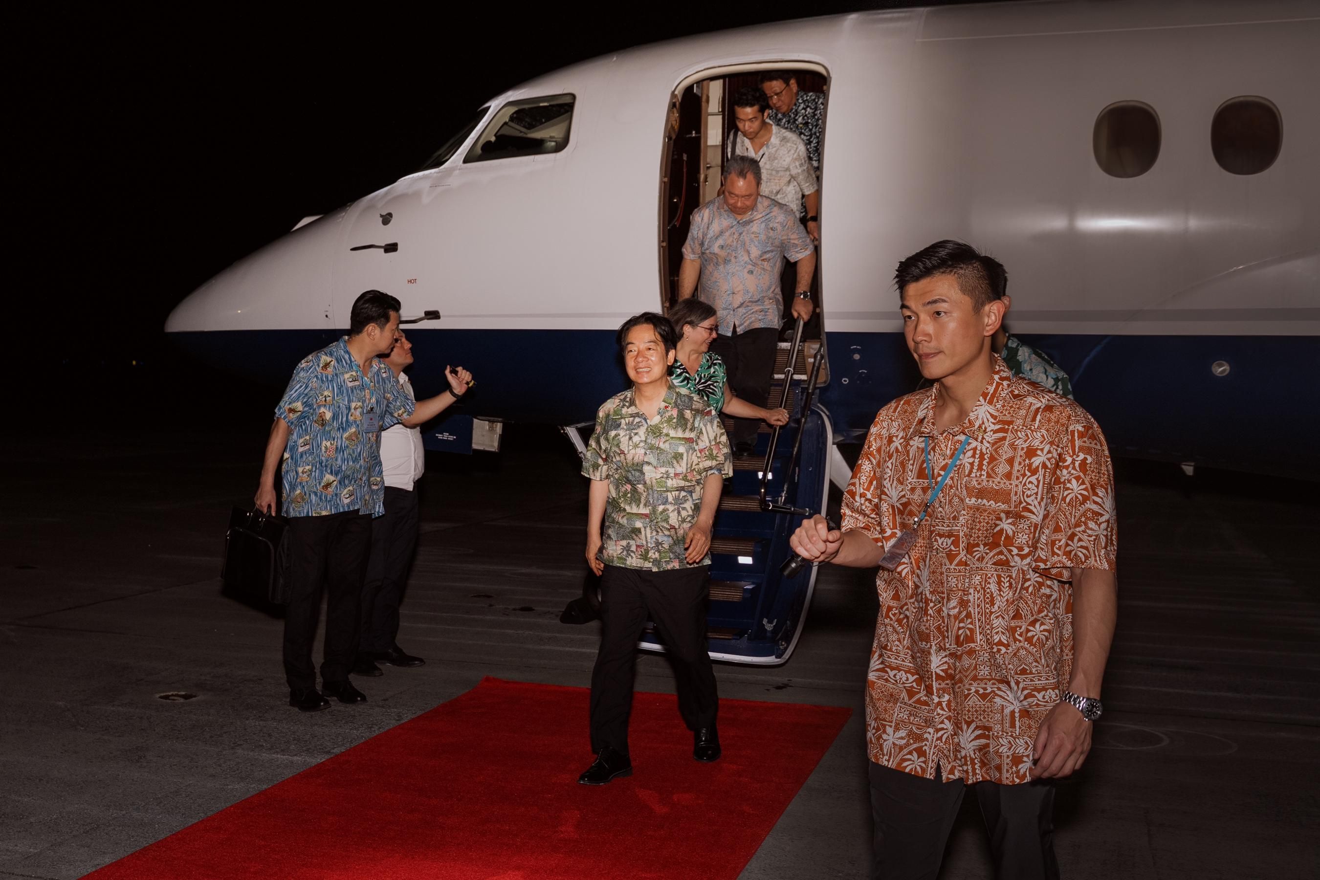 Taiwan President arrives on Guam