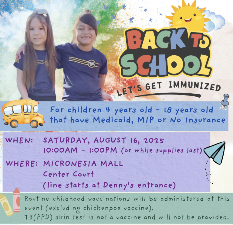 Public Health hosts Back to School Immunization Outreach - KUAM