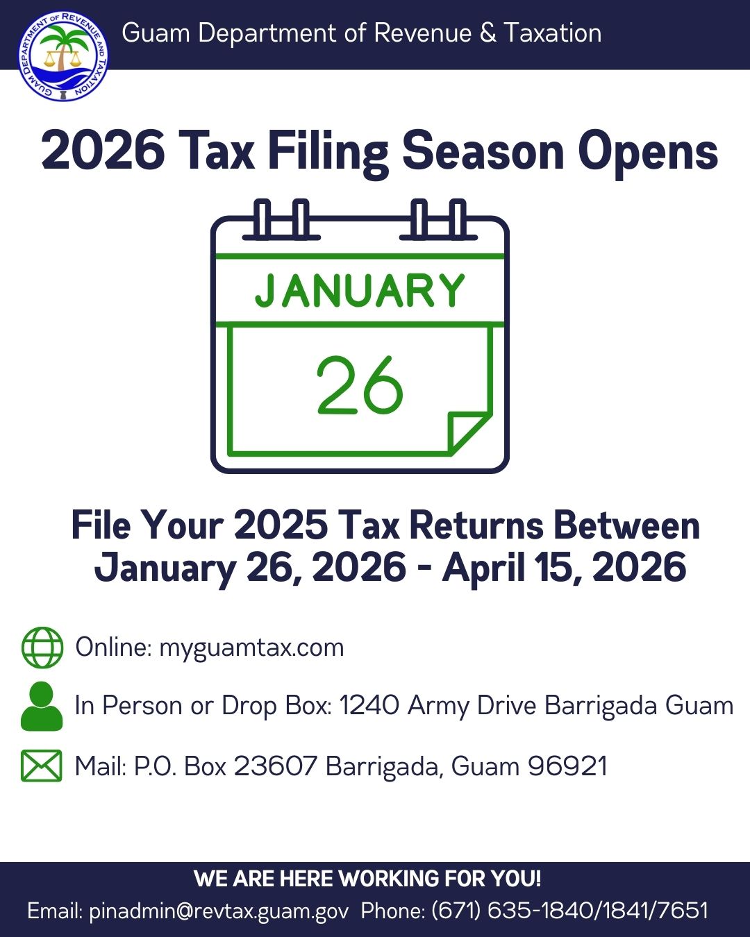2026 tax filing season opens on January 26 - KUAM