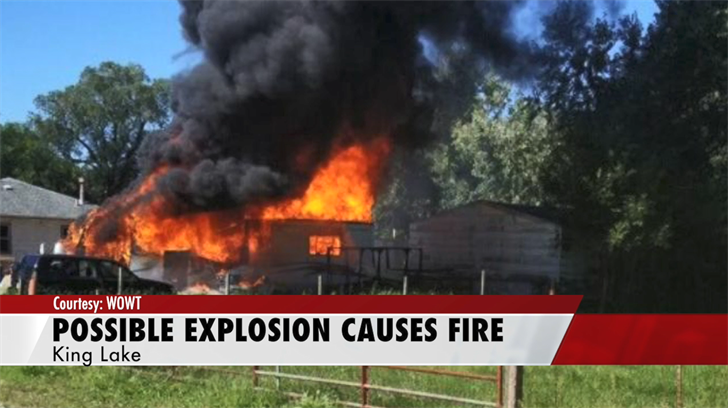King Lake RV in flames after possible explosion