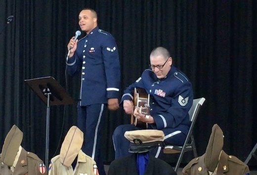 Air Force Duet Test Acoustics As Campaign
Goes On To Revive Veterans Memorial Building