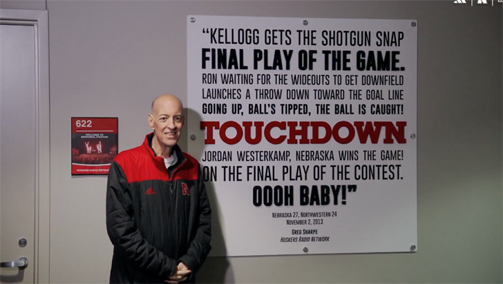 Husker radio broadcast booth dubbed 'Greg Sharpe Radio Booth ...